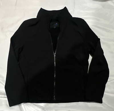 Outdoor Canyon Women Black Full Zip Softshell Jacket 2XL Stand-Up Collar Logo