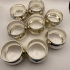 Vtg 1997 International Silver Co Silver Plated Set Of 8 Napkin Rings — photo 1