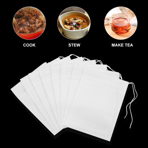 Tea Bag Bags for Loose Leaf Strainer Drawstring Filter Non-woven - Picture 4 of 10