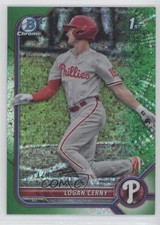 2022 Bowman Chrome Prospects Green Mini-Diamond Refractor 74/99 Logan Cerny 0l0m