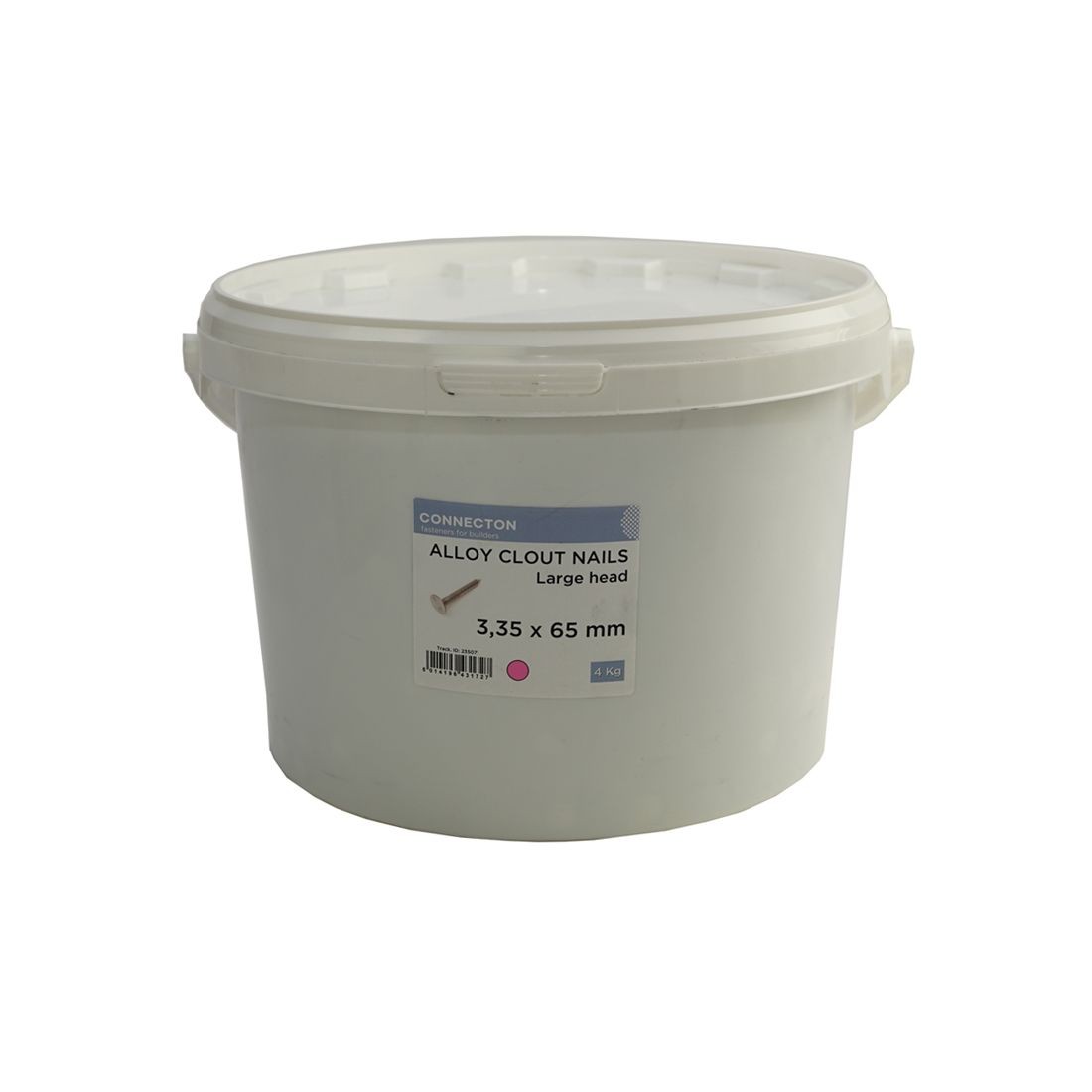 Aluminium Clout Nails 50 x 3.35mm - 4Kg Tub -