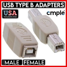 USB Type B Printer Adapter M/M F to F Coupler Gender Changer Scanner Connector