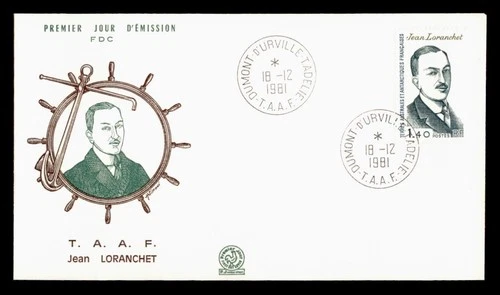 DR WHO 1981 FRENCH ANTARCTIC FSAT FDC LORANCHET CACHET 1.40 w29407