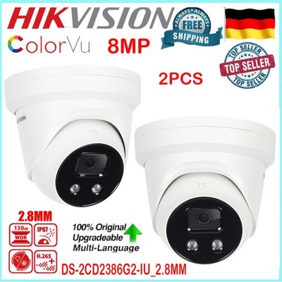Hikvision IP Kamera MP 4K DarkFighter H265 IP67 Built-in Mic POE DS-2CD2386G2-IU