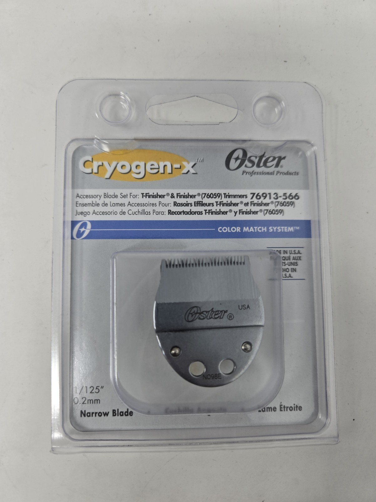 Oster Cryogen-X  76913-566 Narrow Blade 1/125" 0.2mm For T-Finisher & Finisher