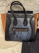 CELINE Medium Luggage Satchel Top Handle Blac...