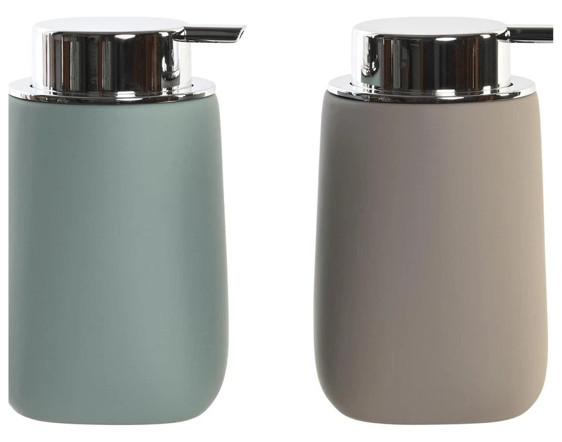 Dosasapone Bagno Dolomite Beige o Verde Menta con Pompa Cromata Dispenser, fotografia 4 di 9