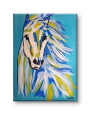 ORIGINAL TEXTURED HORSE 12x16 ACRYLIC PAINTING WALL ART CANVAS HOME DECOR NEW