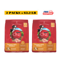 2 Packs, Purina® ONE® Adult Dog Dry Food - Chicken & Rice, High-Protein 31.1 lb 1.13 per pound