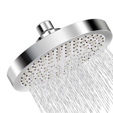 Rain Shower Head 6" Overhead Shower Adjustable High Pressure Chrome Plated