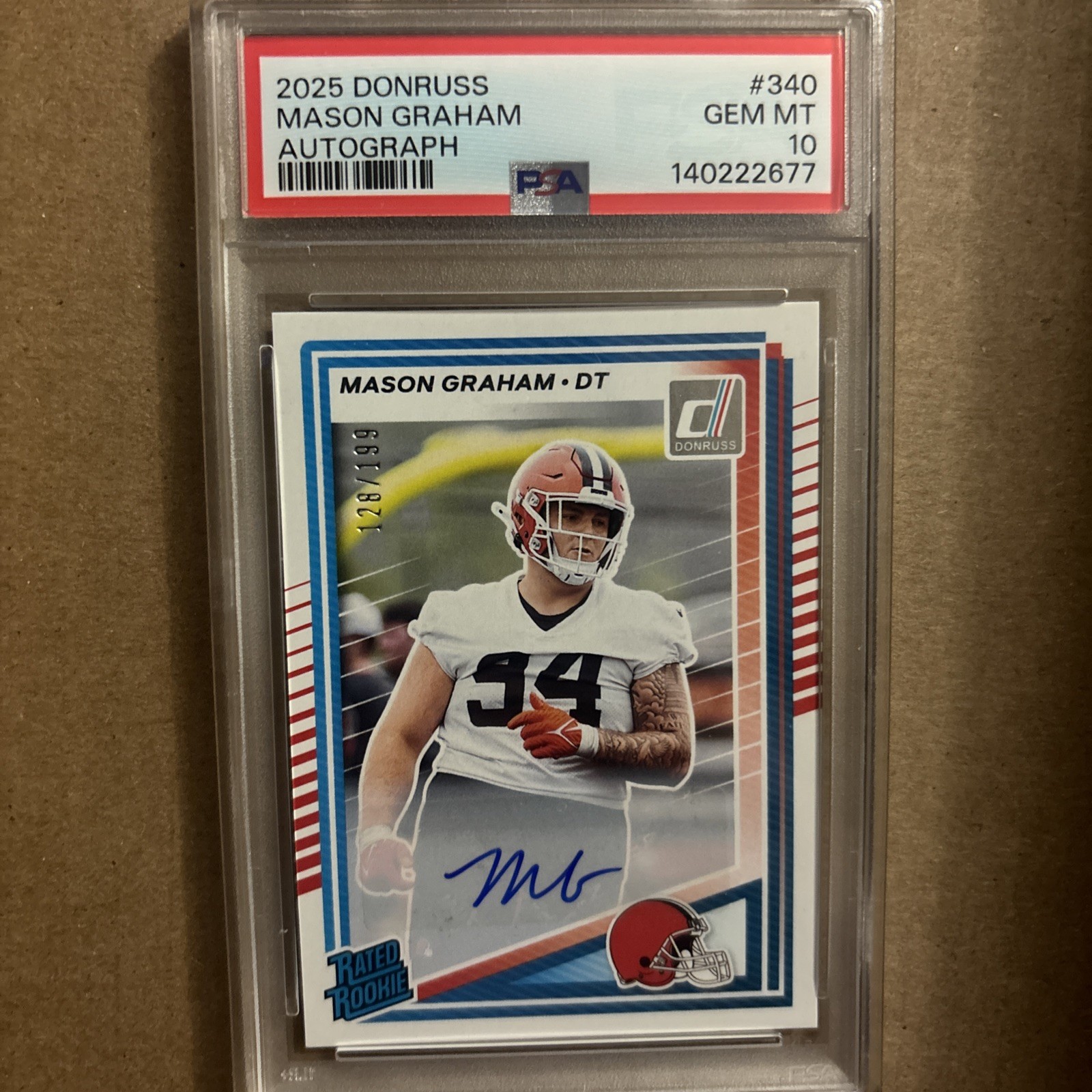 Mason Graham Panini Donruss #340 Autograph