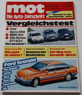 MOT 15/1983 Ford Scorpio BMW 323i E 30   Ford Sierra XR4i   Alfa Romeo GTV 6
