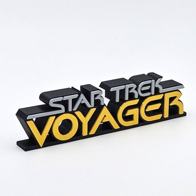Star Trek Voyager Logo Display   3D Printed Fan-Made Desk Collectible