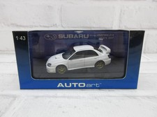 Mini car 1/43 Autoart Subaru Impreza WRX STI 2003 White model car From Japan