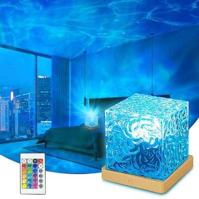 ZLDYPINK Ocean Wave Projector Light, 16 Colors LED Ambient Lighting with Remo...