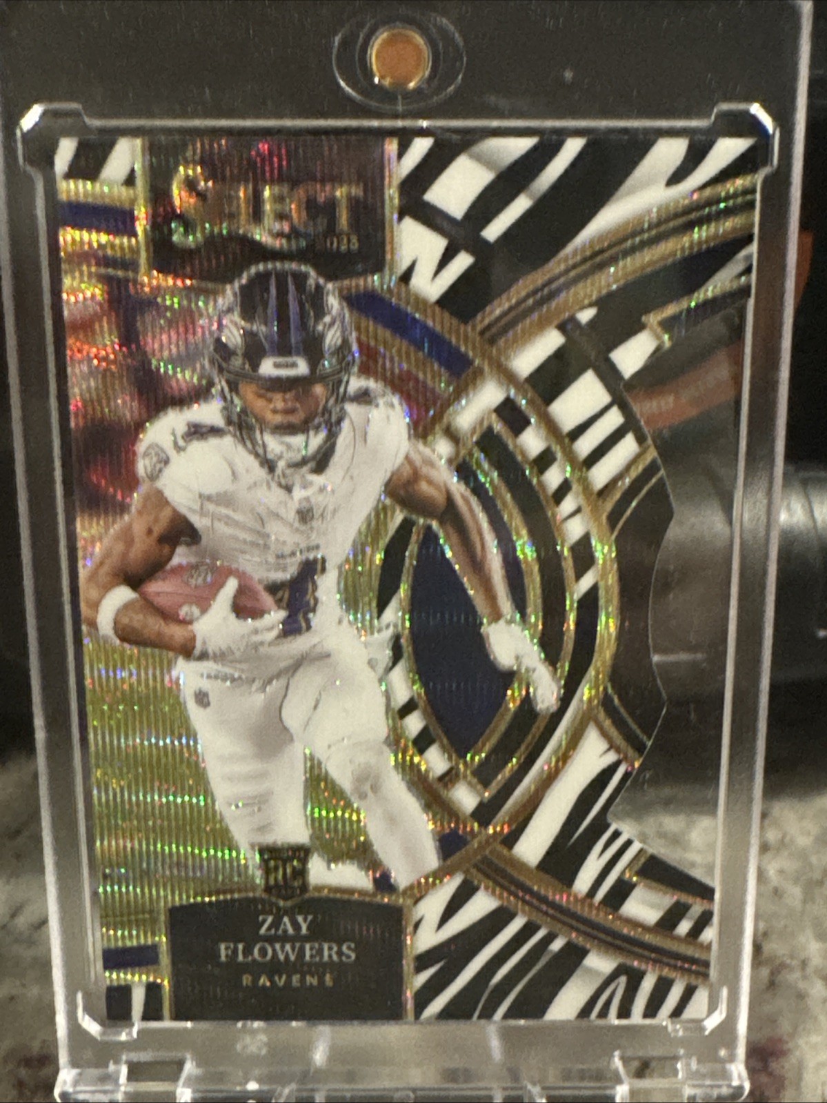 Zay Flowers 2023 Select #157 Premier Level Zebra Die-Cut /(SSP