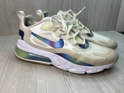 NIKE Air Max 270 React Bubble Pack Sz 8 Summit White Multi-Color CT5064-100
