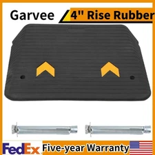 ✔️4" Rise Rubber Threshold Ramp Heavy-Duty Wheelchair Ramp with 33000 lbs Capac