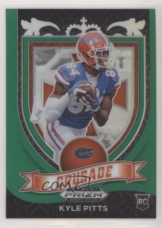 2021 Panini Prizm Draft Picks Crusade Green Prizm Kyle Pitts #167 0m4x