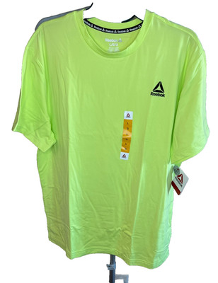 Reebok Delta Core T-Shirt Men L Green Moisture Wicking Gym Training NWT