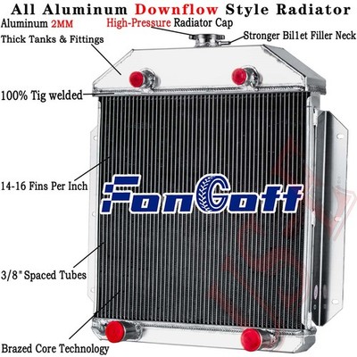 3Row Radiator Fit 1949-1953 50 Ford Taunus Custom Flathead Configuration V8 MT