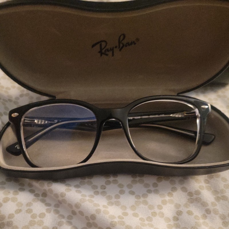 Ray Ban RB 5285 Black / Clear Square FRAMES ONLY With case