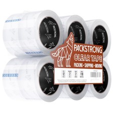 Industrial Grade Clear Packing Tape 12 Rolls - 110 Yards per Roll - 2" Wide x...