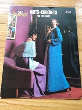 Vintage Phentex Dress Crochet Knitting Pattern Booklet Kitsch Poncho Top Sweater