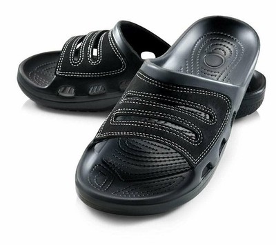Pupeez Men's Slide Sandals Waterproof Rubber for Beach, Pool, Gym, Summer