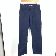 Carhartt Men Size 32 x 32 Pants Navy Blue Relaxed Fit Straight Leg Canvas Flex