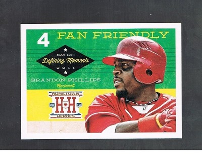 BRANDON PHILLIPS #DM19 REDS  Defining Moments 2013 panini Hometown Heroes