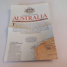 Vintage 1988, Australia, A Traveler's Look Map By National Geographic Magazine