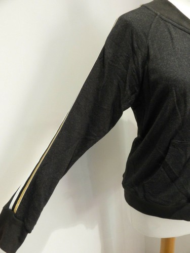 Sundry grey marl metallic stripe tracksuit outfit Size 2 M UK 12 VGC lounge set - Picture 4 of 12