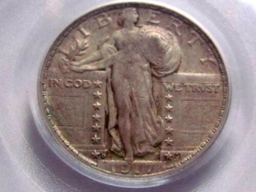 1917 D STANDING LIBERTY QUARTER TYPE 2 PCGS XF45 - Picture 4 of 5