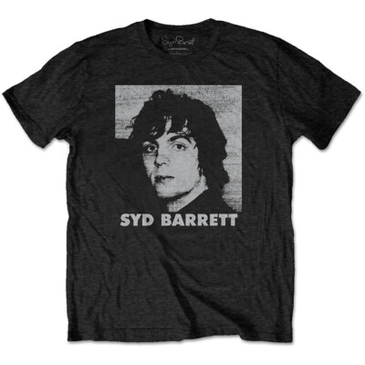Syd Barrett --Pink Floyd - Headshot - Black t-shirt