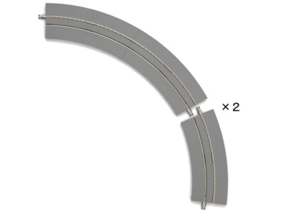 Tomix 1797 - Straßenbahngleis gebogen C177-WT 4 Stück - Spur N - NEU