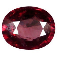 1.46 ct AAA Valuable Oval Shape 7 x 6 mm Pinkish Red Rhodolite Garnet