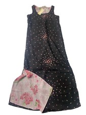 Vtg Kathie Lee Tank Dress 4/6 Reversible Floral Slip 90s Feminine Romantic Gown