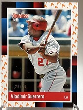 2022 PANINI DONRUSS BASEBALL VLADIMIR GUERRERO 1988 RETRO ON FIRE 26/75