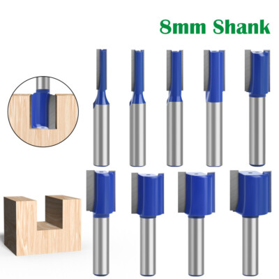 Oberfräse 8mm Schaft 7Stück Set Nutfräser 6mm Schaft Oberfräser Nutenfräser Holzfräser Nuter Fräser Makita Oberfräse