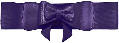 Banned PLAY IT Vintage SCHLEIFE Bow Stretch TAILLENGÜRTEL Violett Rockabilly