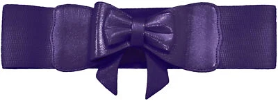 Banned PLAY IT Vintage SCHLEIFE Bow Stretch TAILLENGÜRTEL Violett Rockabilly - Bild 1 von 2