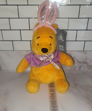 NWT Disney Store 2023 Easter Bunny Winnie the Pooh 10" Plush seated