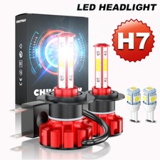 2x H7 Led Headlight Bulb Kit High Low Beam 100w 30000lm Super Bright 6500k White