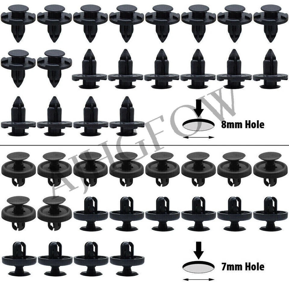 100PCS For Lexus GX470 HS250h IS F Push Rivets Bumper Wheel Arch Moulding Clips - Image 3 of 4