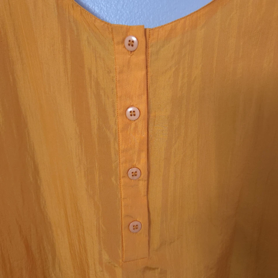 DE COLECCIÓN BRECKENRIDGE TALLA 8 Naranja Tank TOP 100% SEDA Foto 2 de 4