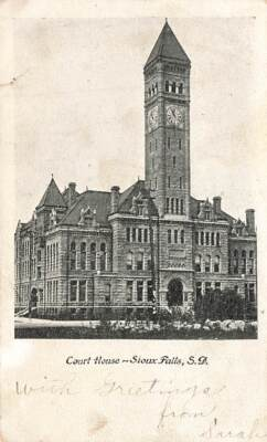 #ad c1905 Court House Sioux Falls South Dakota SD P440 $5.44