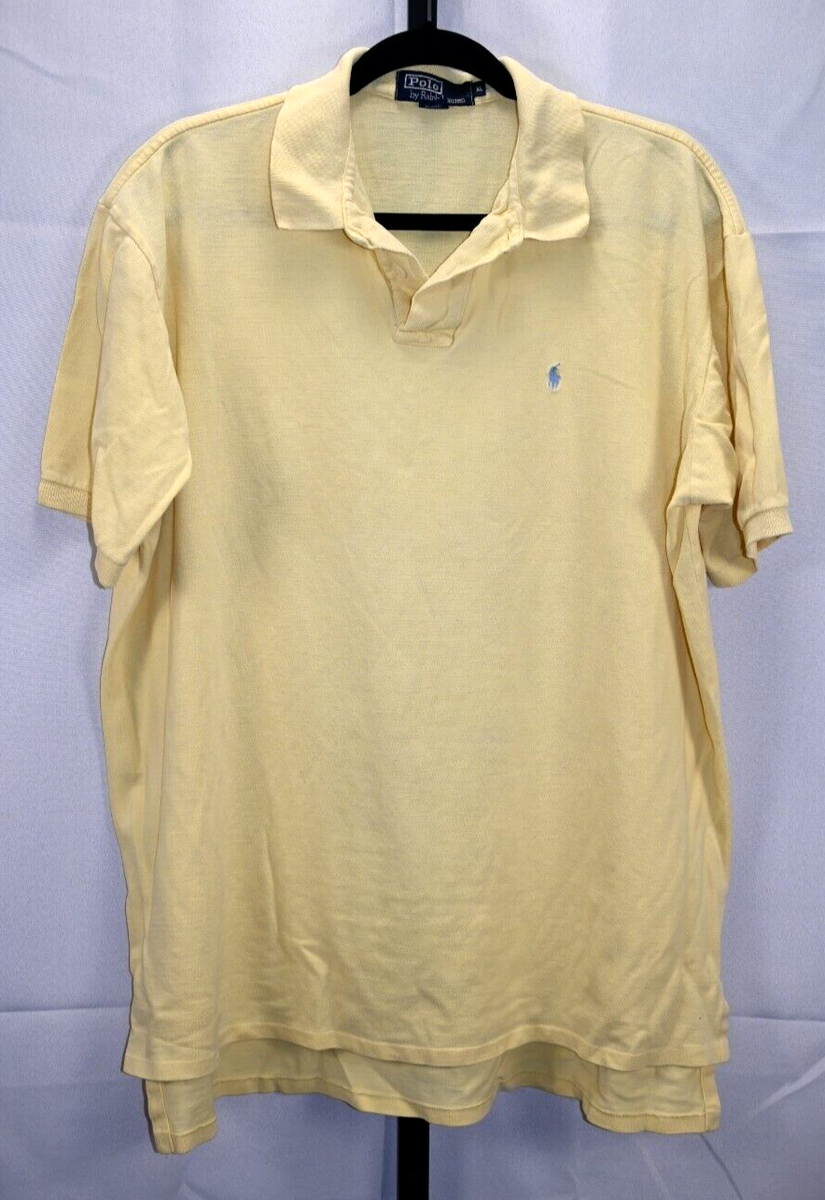 Polo by Ralph Lauren Yellow Polo Size XL 100% Cotton RN#41361 Spot