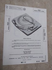 ZENITH S-14067 S-14086 Record Changer - SCHEMATIC PARTS  SAMS PHOTOFACT 402/15