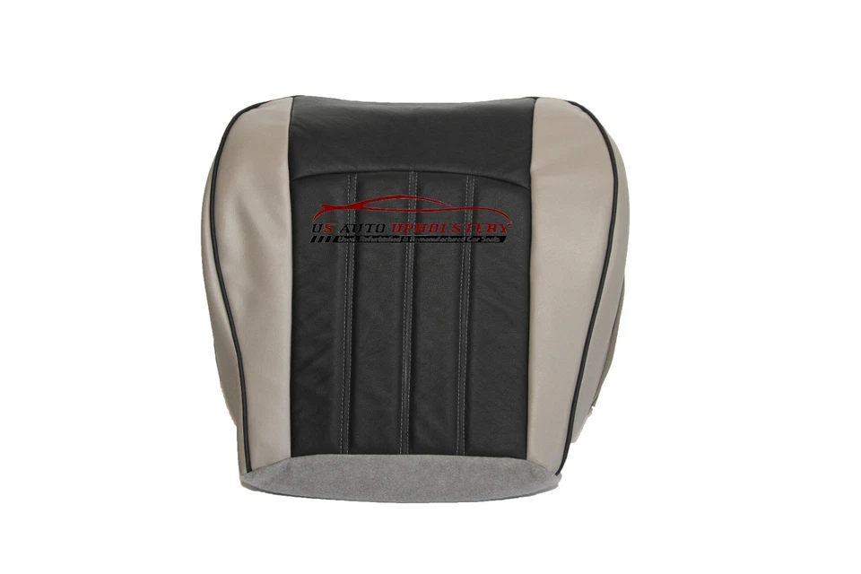 Funda de asiento de cuero inferior del lado del conductor Gr/BLK 07 compatible con Chrysler 200 300 Foto 4 de 4
